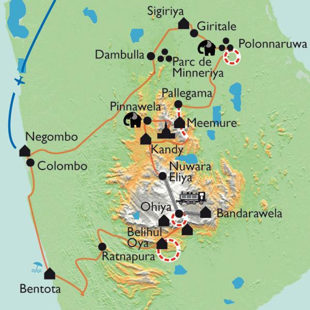 Шри-Ланка на карте Сигирии
