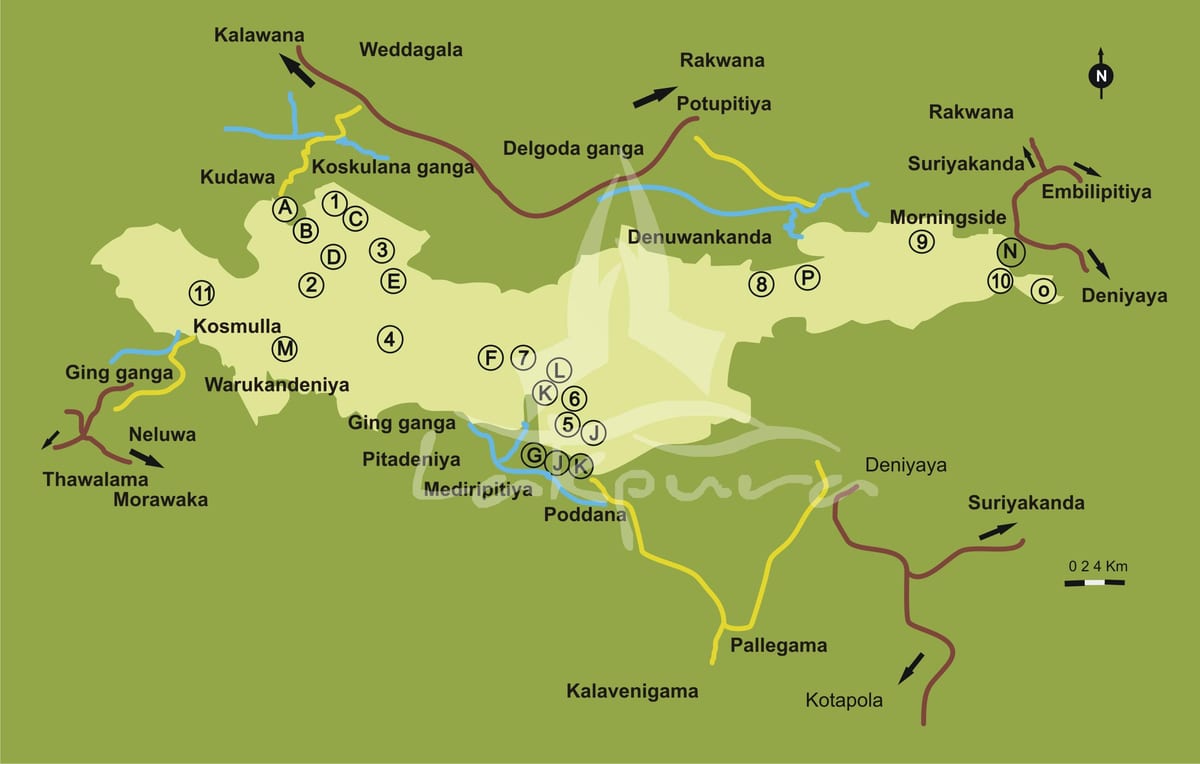 карта Синхараджа Шри-Ланка