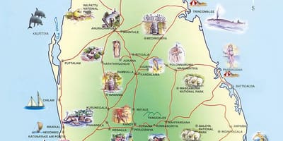 Достопримечательности Шри-Ланки на карте