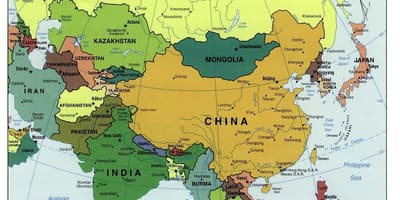 Шри-Ланка карта в Азии