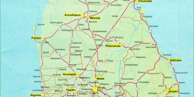 Расстояние дорожную карту Шри-Ланки